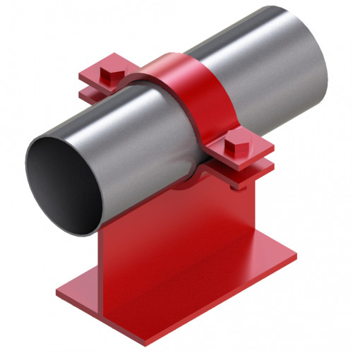 Опора неподвижная хомутовая тавровая для тепловых сетей исп. БС22 09Г2С 133х100х340х158 мм ОСТ 36-146-88 9,7 кг