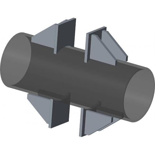 Опора неподвижная двухупорная для тепловых сетей ТС-660.00.00 1220х400х336х1460 мм Серия 5.903-13 выпуск 7-95 68,4 кг
