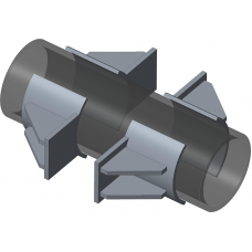 Опора неподвижная двухупорная усиленная для тепловых сетей ТС-662.00.00 1420х500х340х1704 мм Серия 5.903-13 выпуск 7-95 152 кг