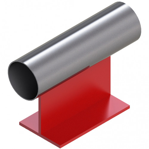 Опора неподвижная приварная тавровая для тепловых сетей исп. АС10 09Г2С 32х100х100 мм ОСТ 36-146-88 0,7 кг