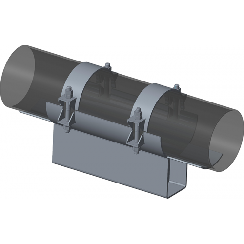 Опора неподвижная бугельная с корпусом для тепловых сетей ТС-671.00.00 720х500х680х100 мм Серия 5.903-13 выпуск 7-95 144,8 кг