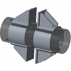Опора неподвижная двухупорная усиленная с дополнительными подушками для тепловых сетей ТС-663.00.00 1420х500х340х1704 мм Серия 5.903-13 выпуск 7-95 224 кг